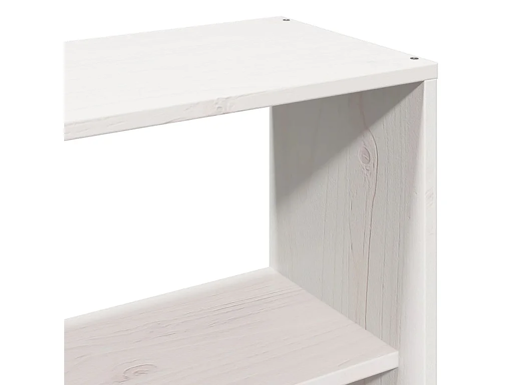 Hoofdbord met opbergruimte 160 cm massief grenenhout wit