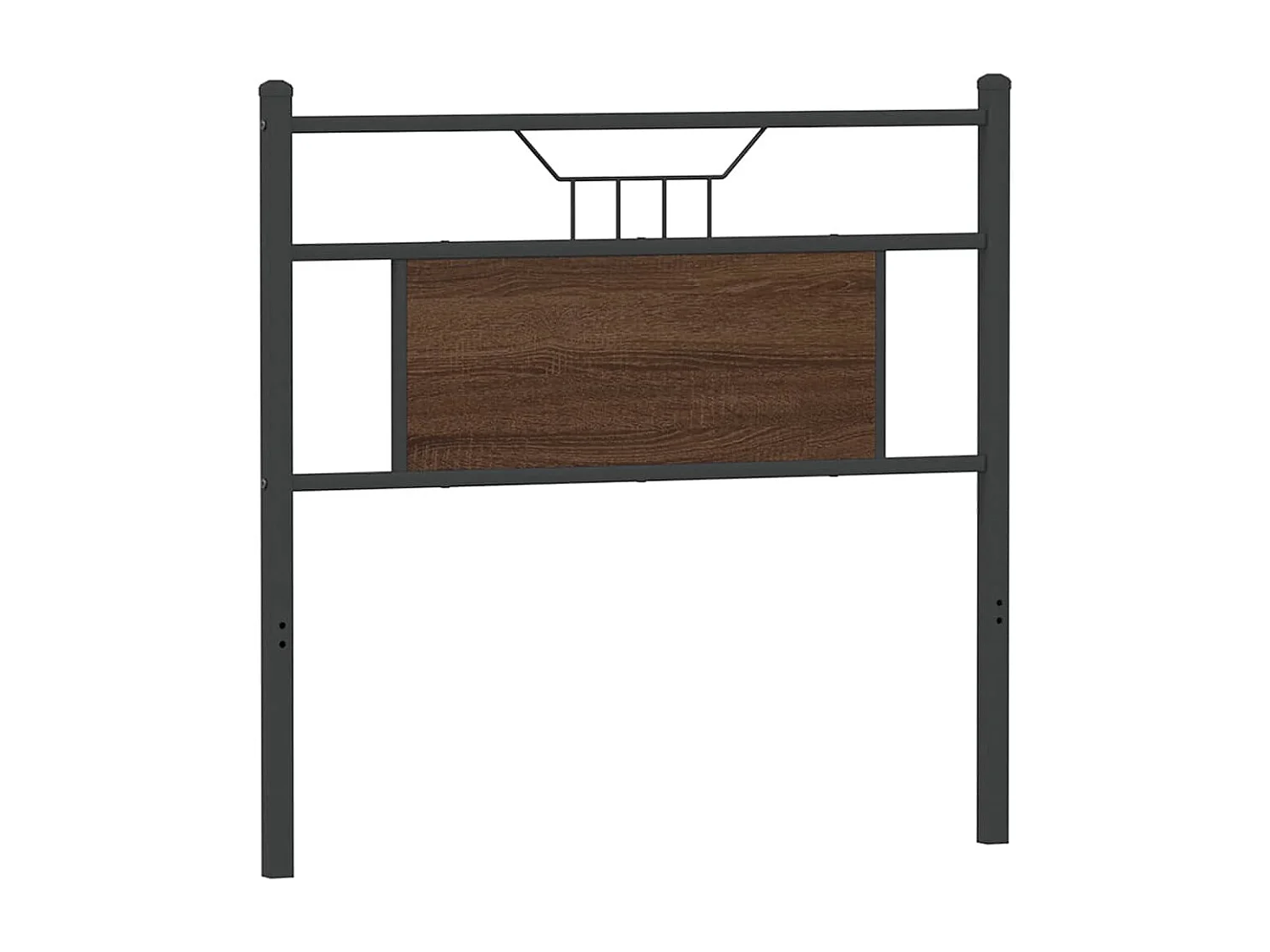 Cabeceira de cama 80 cm derivados madeira/aço carvalho castanho