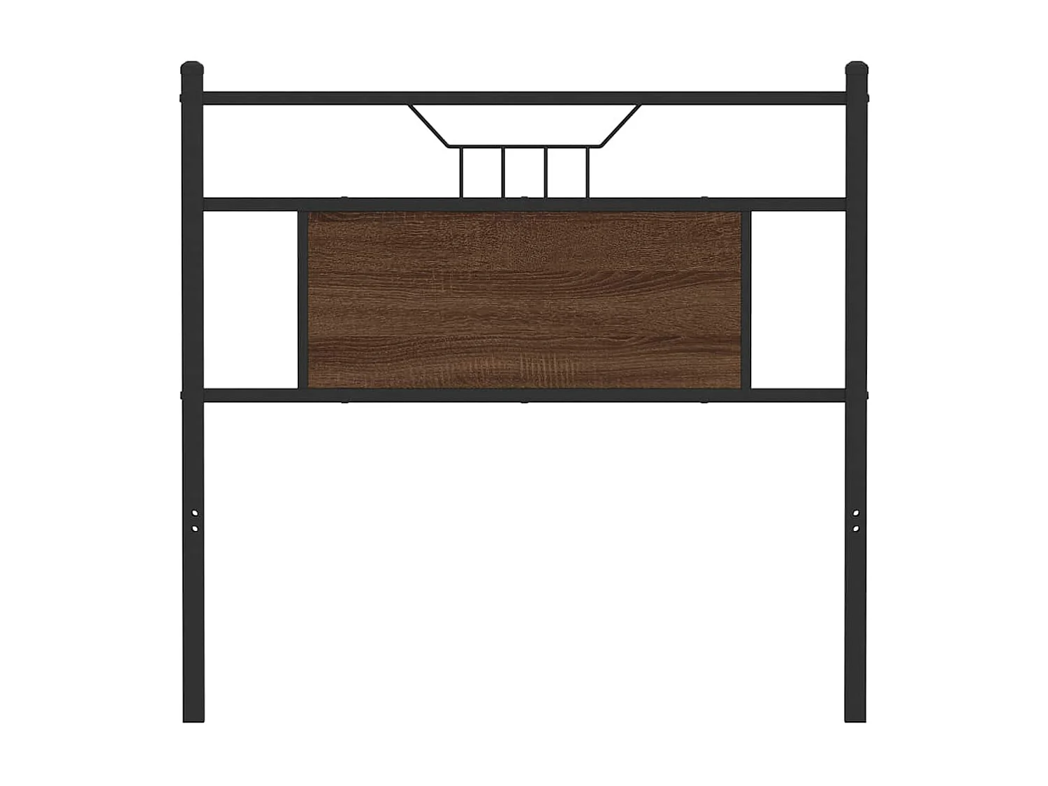 Testiera di Ricambio Rovere Marrone 80 cm in Legno Multistrato e Acciaio