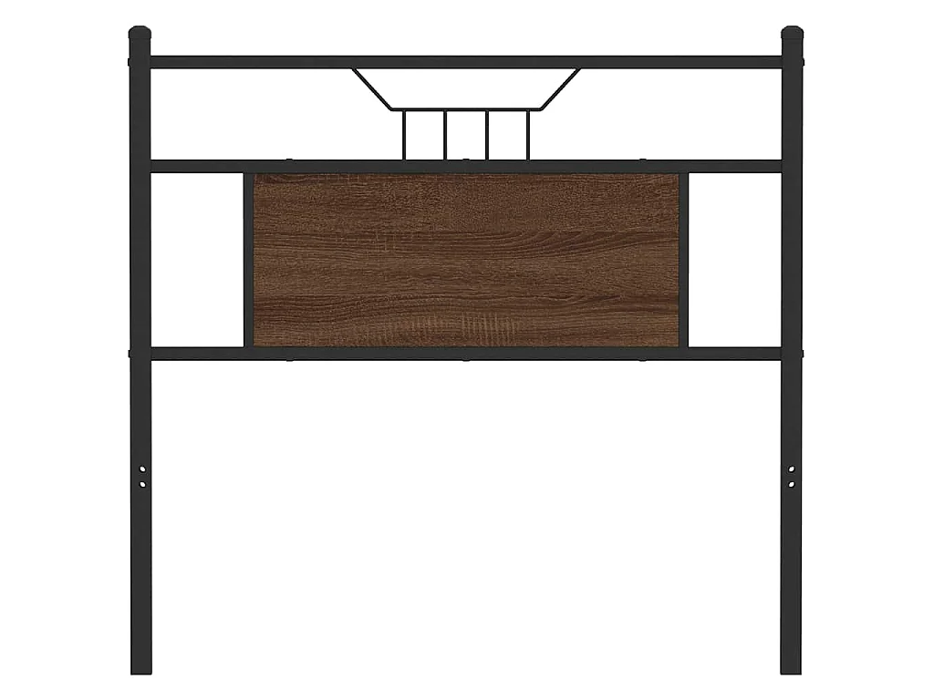 Ersatz-Kopfteil Braun Eichen-Optik 80 cm Holzwerkstoff und Stahl