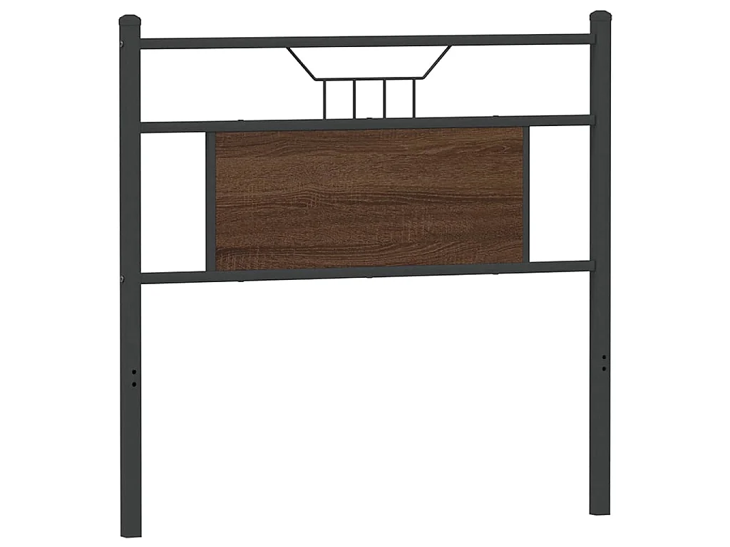 Ersatz-Kopfteil Braun Eichen-Optik 80 cm Holzwerkstoff und Stahl