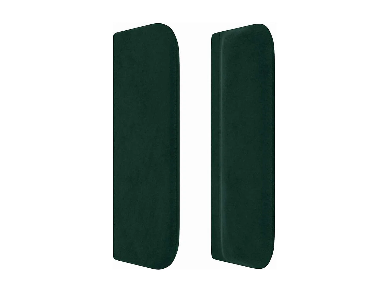 Tête de lit avec oreilles Vert foncé 163x16x78/88 cm Velours