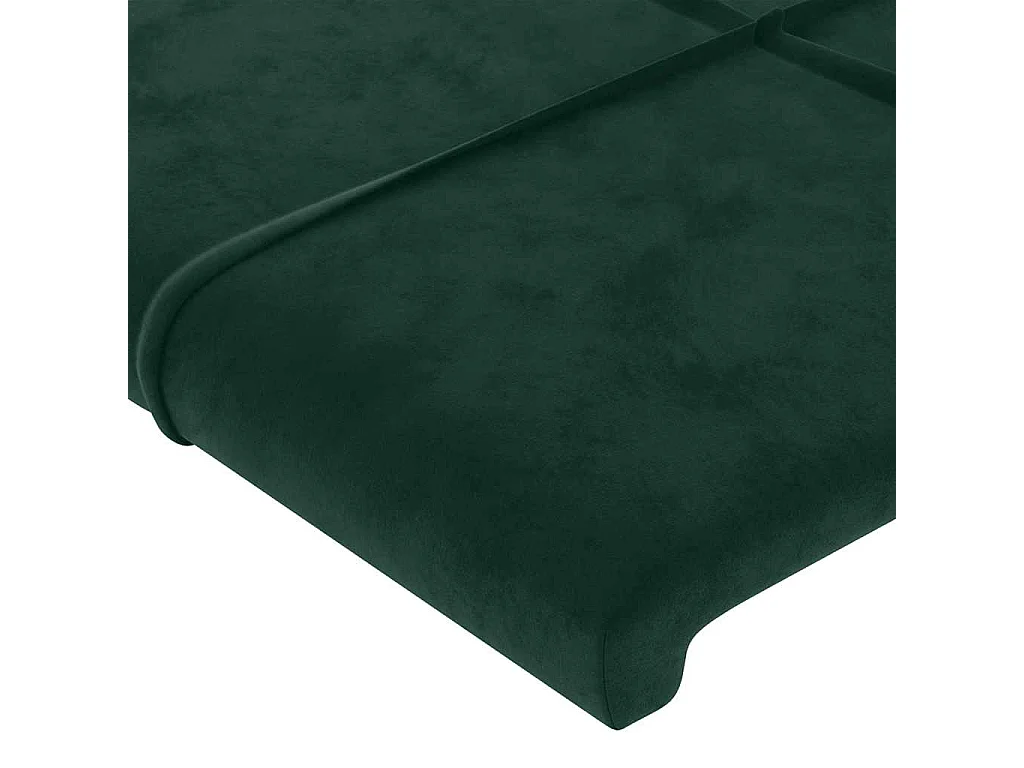 Kopfteil mit Ohren Dunkelgrün 163x16x78/88 cm Samt