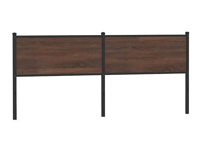 Tête de lit chêne marron 190 cm bois d'ingénierie et acier