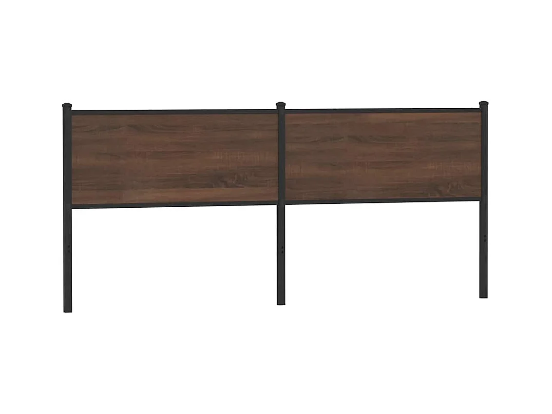 Tête de lit chêne marron 190 cm bois d'ingénierie et acier