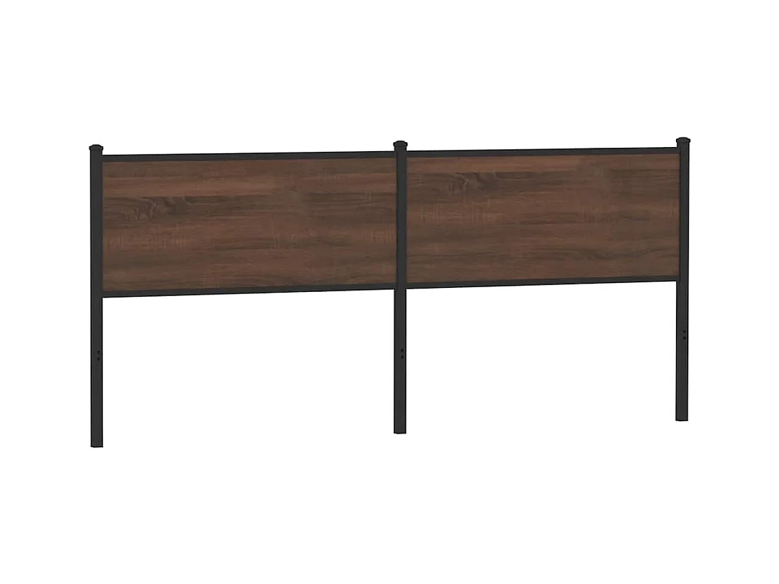 Tête de lit chêne marron 190 cm bois d'ingénierie et acier