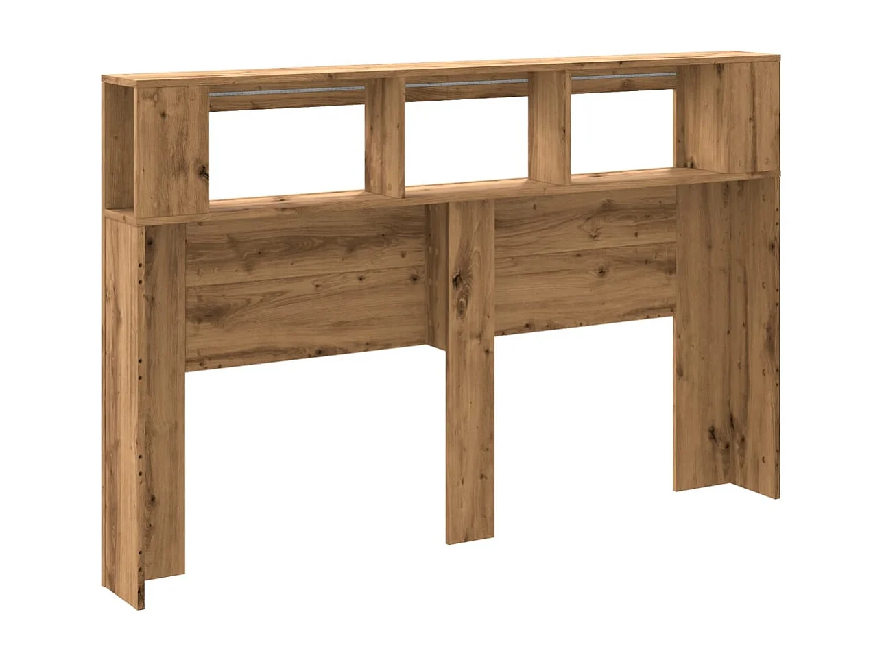 LED-Kopfteil Artisan-Eiche 160x18,5x103,5 cm Holzwerkstoff