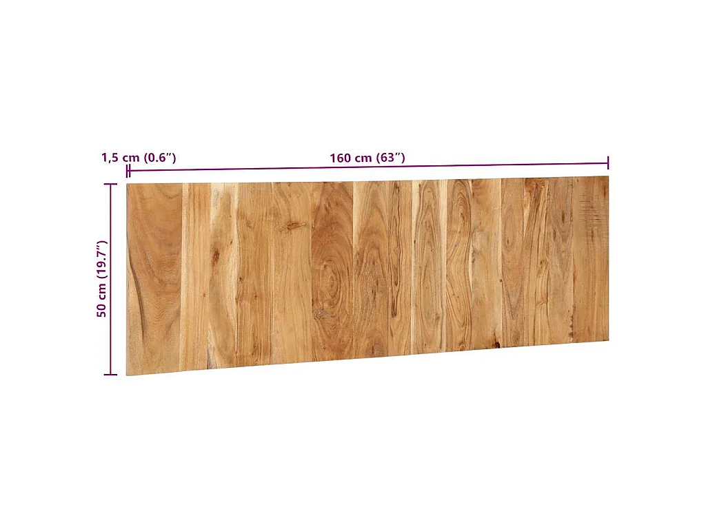 Tête de lit 160 cm bois massif d'acacia