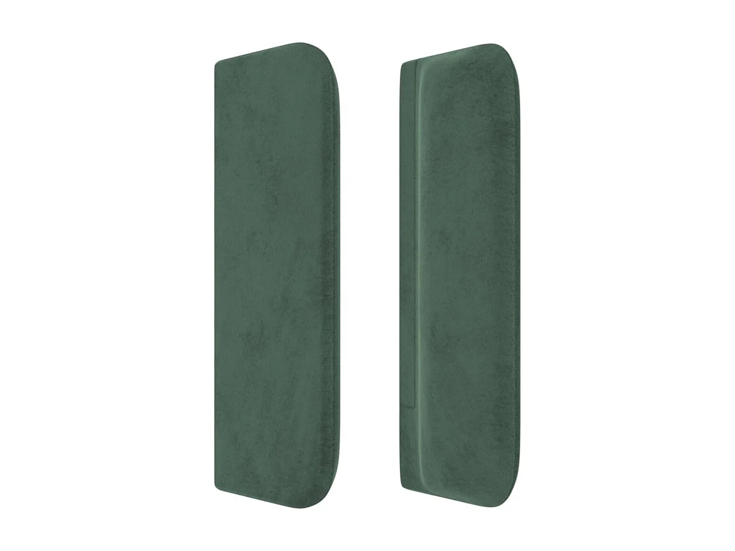 Tête de lit avec oreilles Vert foncé 163x16x78/88 cm Velours