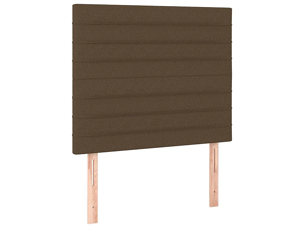 Tête de lit Marron foncé 90x5x118/128 cm Tissu