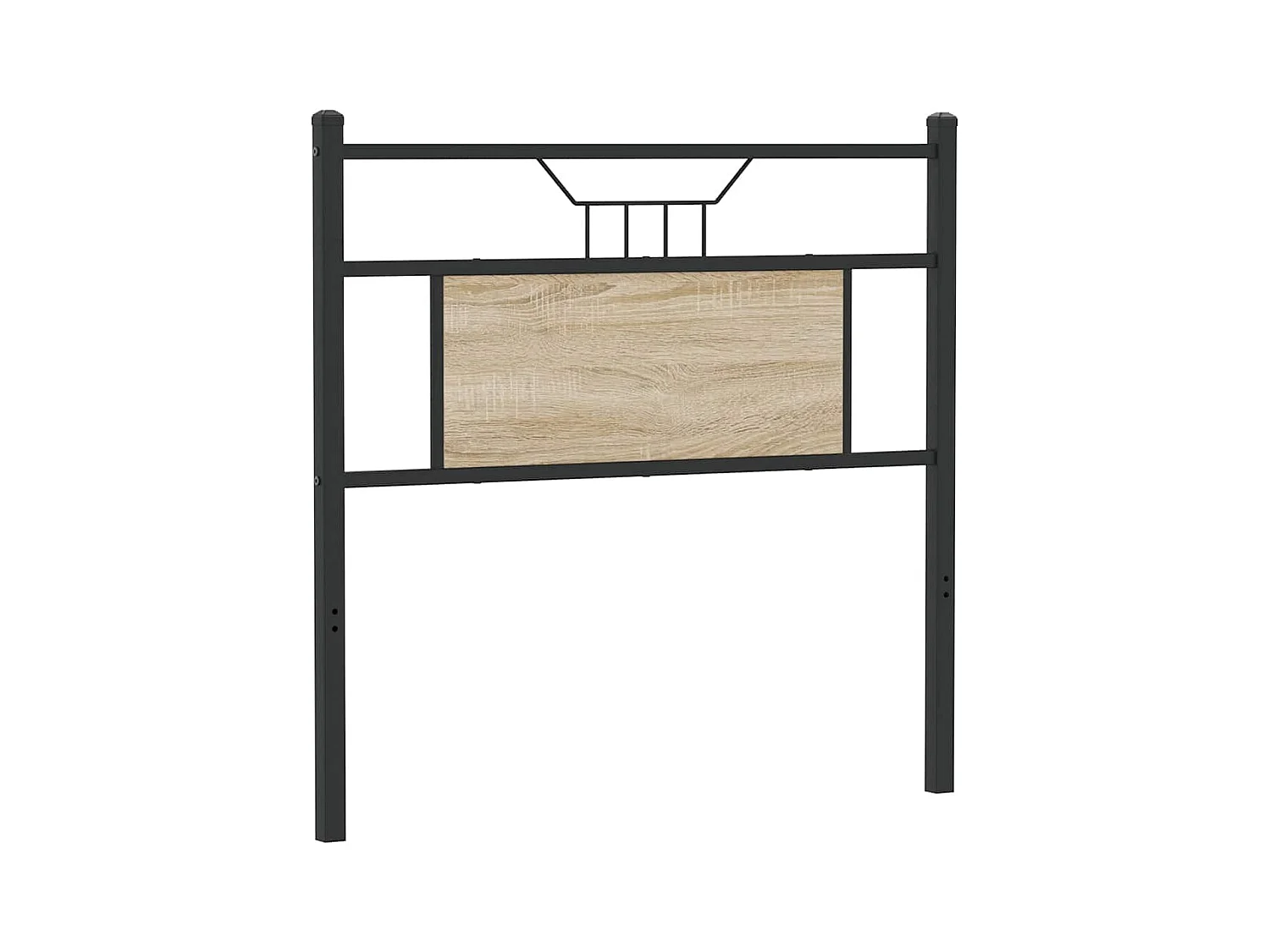 Cabecero de madera de ingeniería y acero roble Sonoma 90 cm