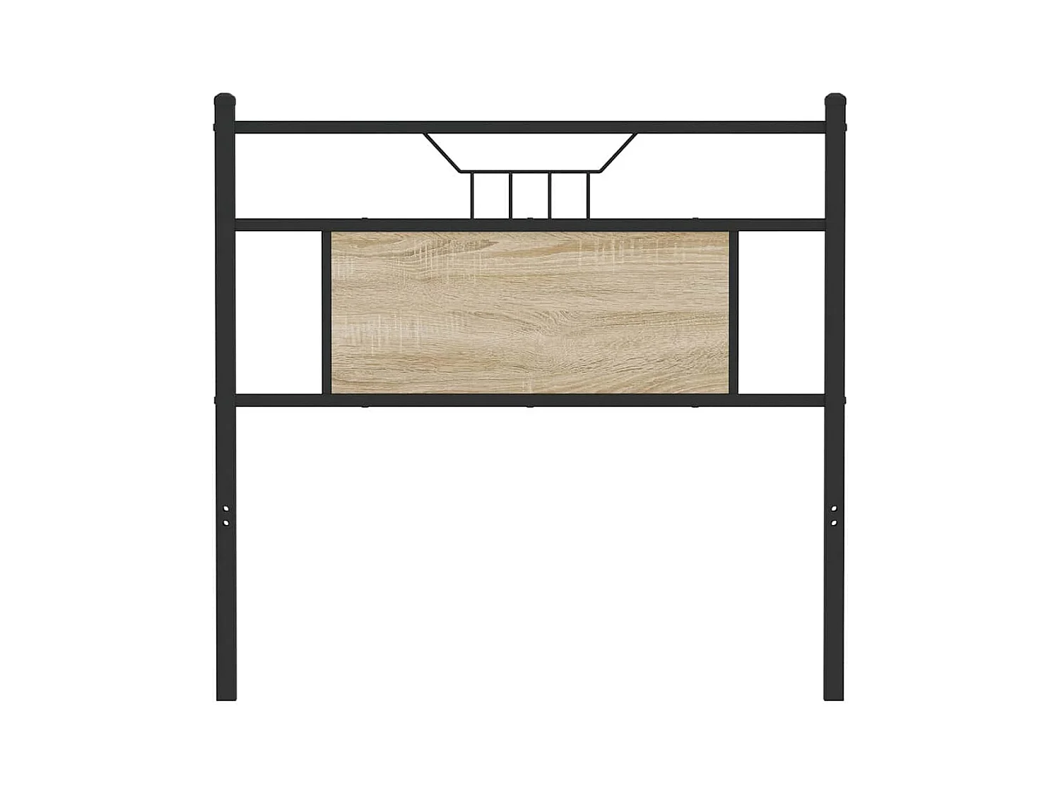 Cabecero de madera de ingeniería y acero roble Sonoma 90 cm