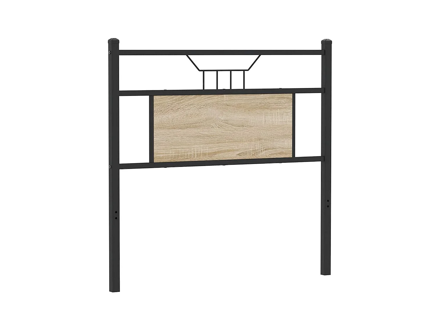 Cabecero de madera de ingeniería y acero roble Sonoma 90 cm