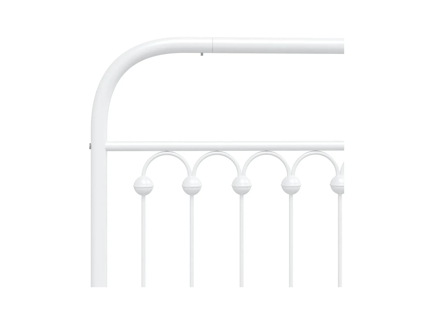 Testiera in Metallo Bianco 80 cm