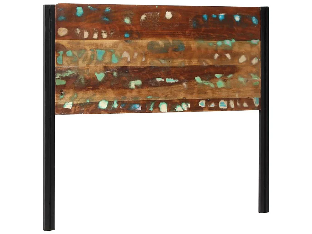 Testiera 120 cm in Legno Massello di Recupero e Ferro