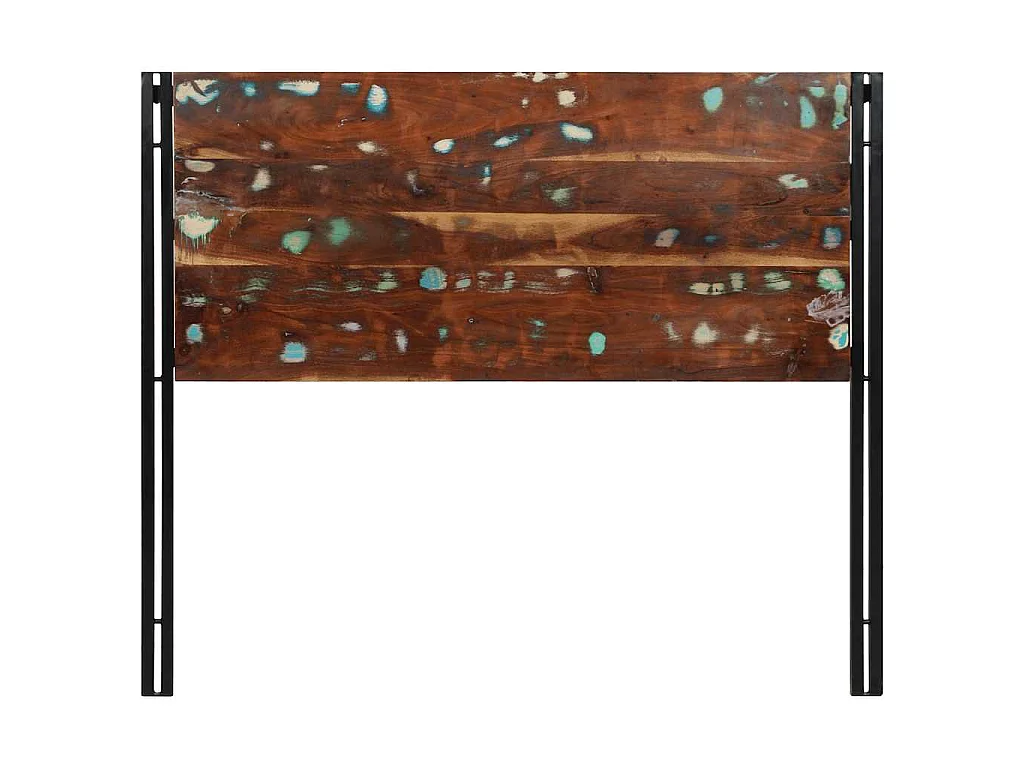 Tête de lit 120 cm bois massif récupéré et fer
