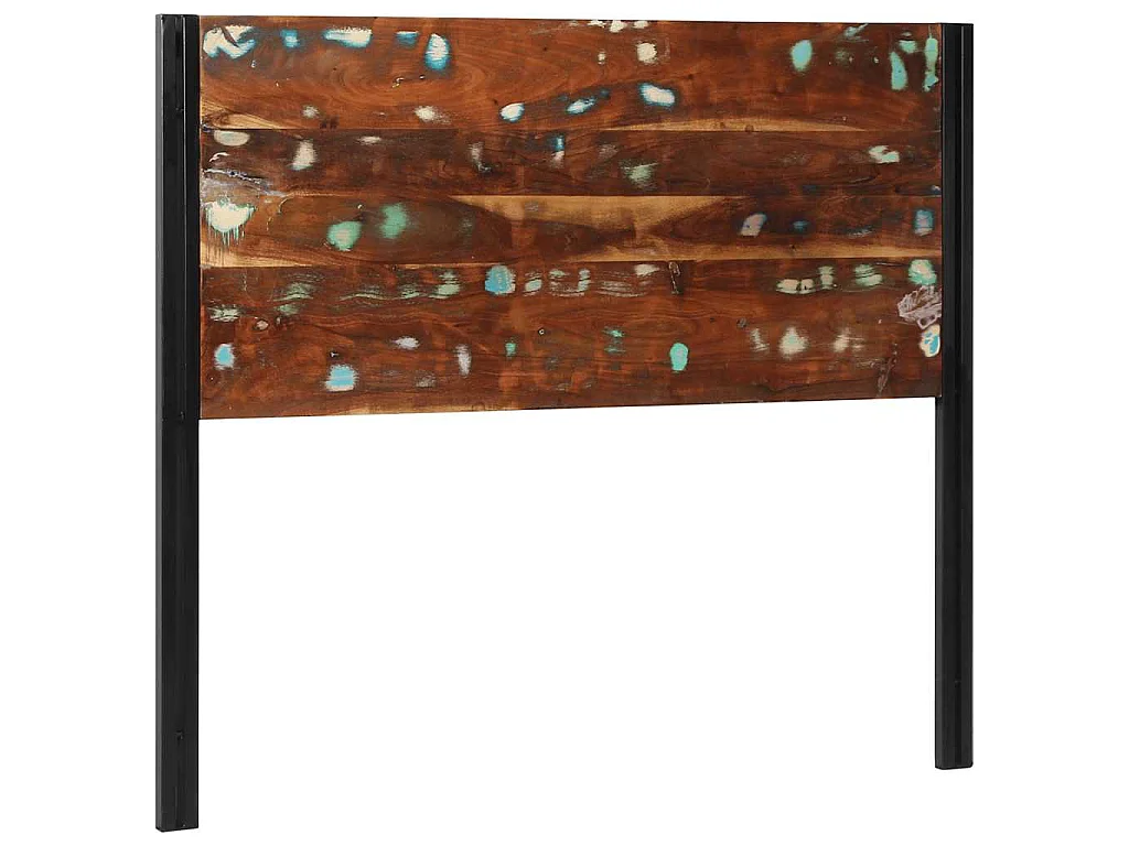 Tête de lit 120 cm bois massif récupéré et fer