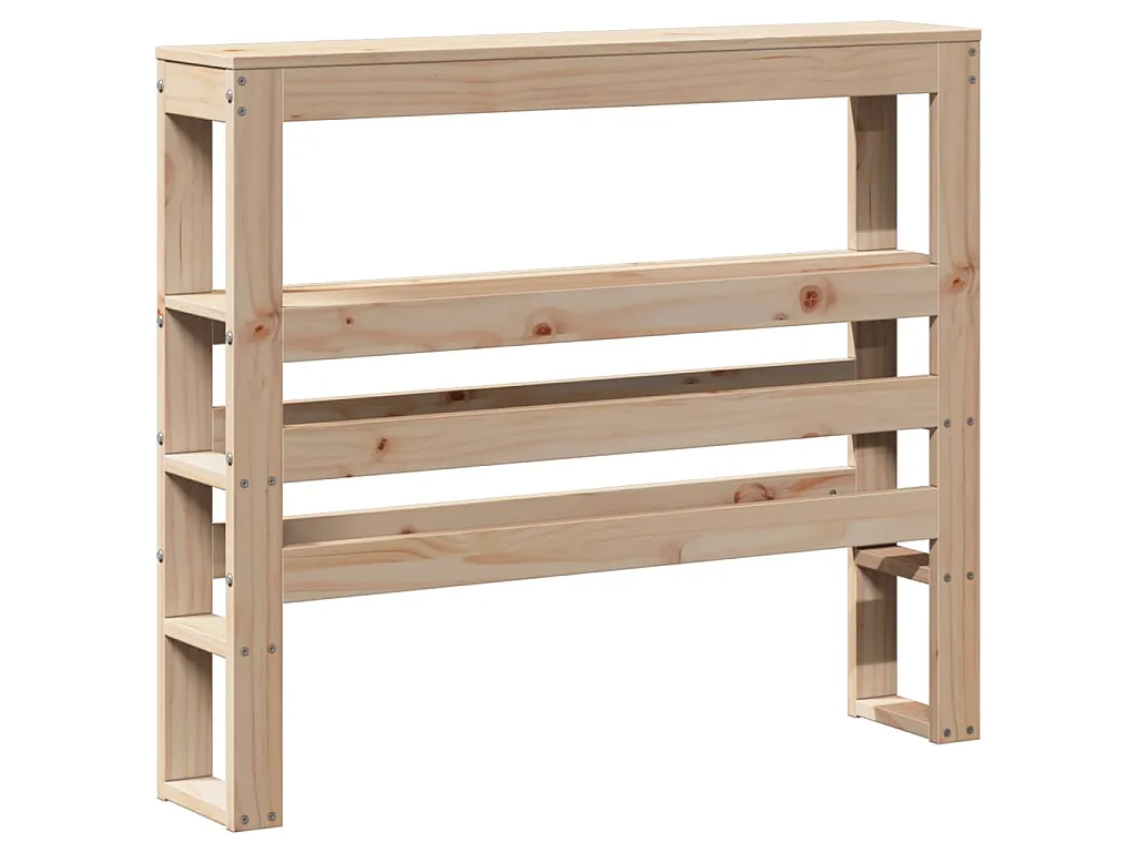 Tête de lit avec étagères 75 cm bois massif de pin