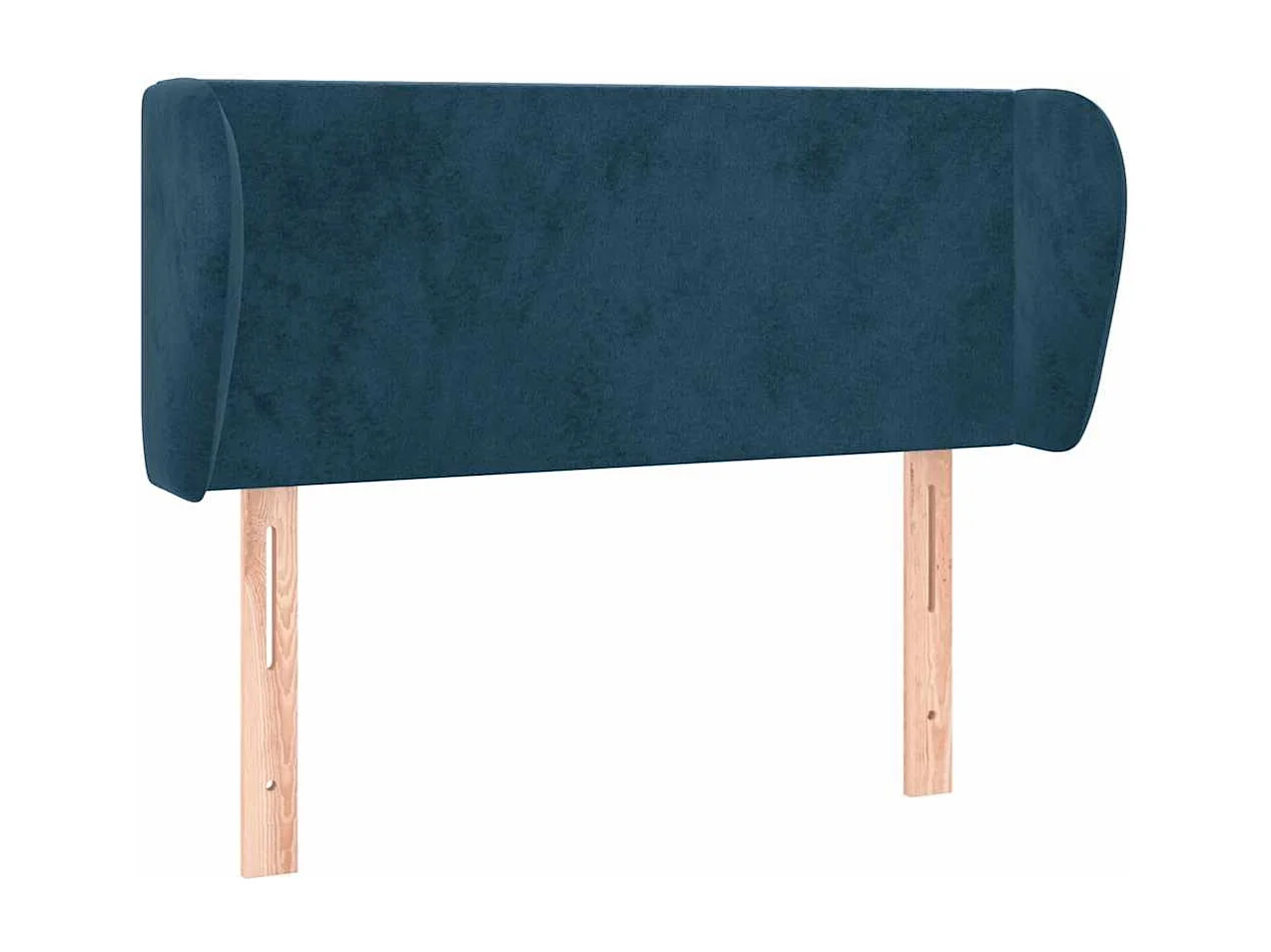 Kopfteil mit Ohren Dunkelblau 83x23x78/88 cm Samt