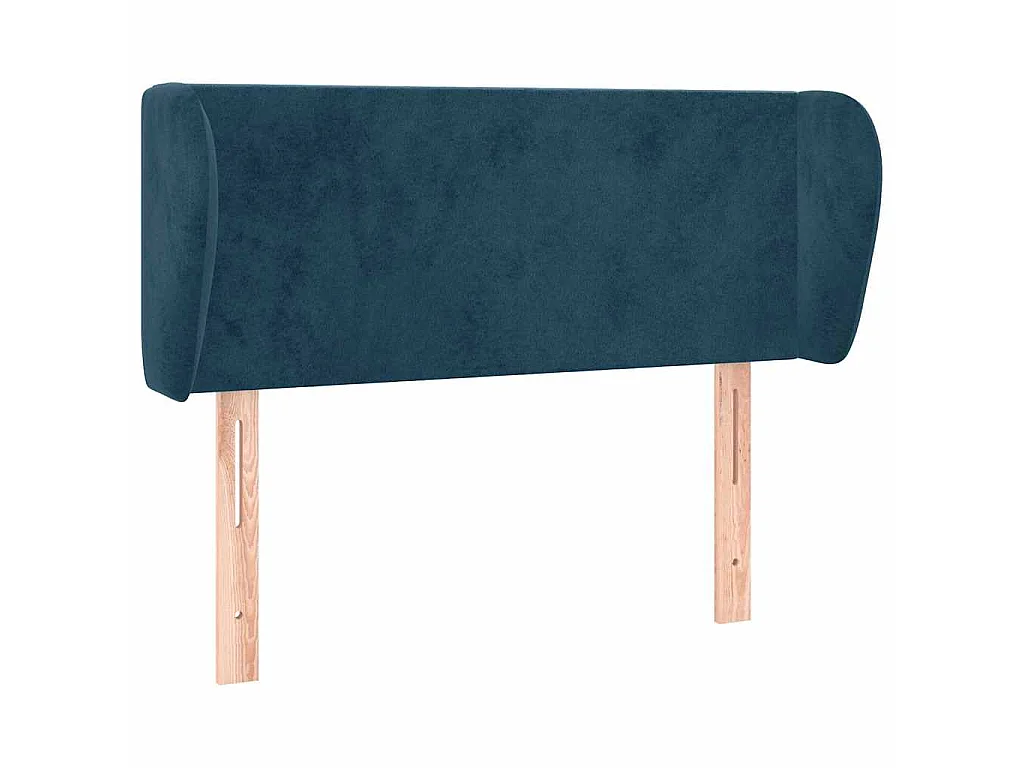 Kopfteil mit Ohren Dunkelblau 83x23x78/88 cm Samt