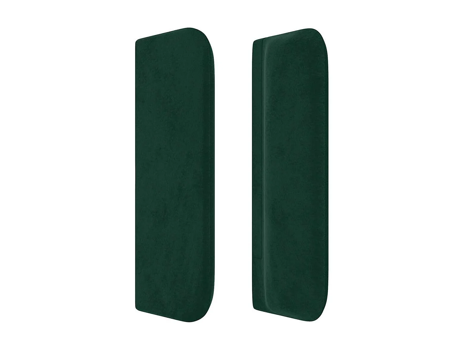 Tête de lit avec oreilles Vert foncé 163x16x78/88 cm Velours