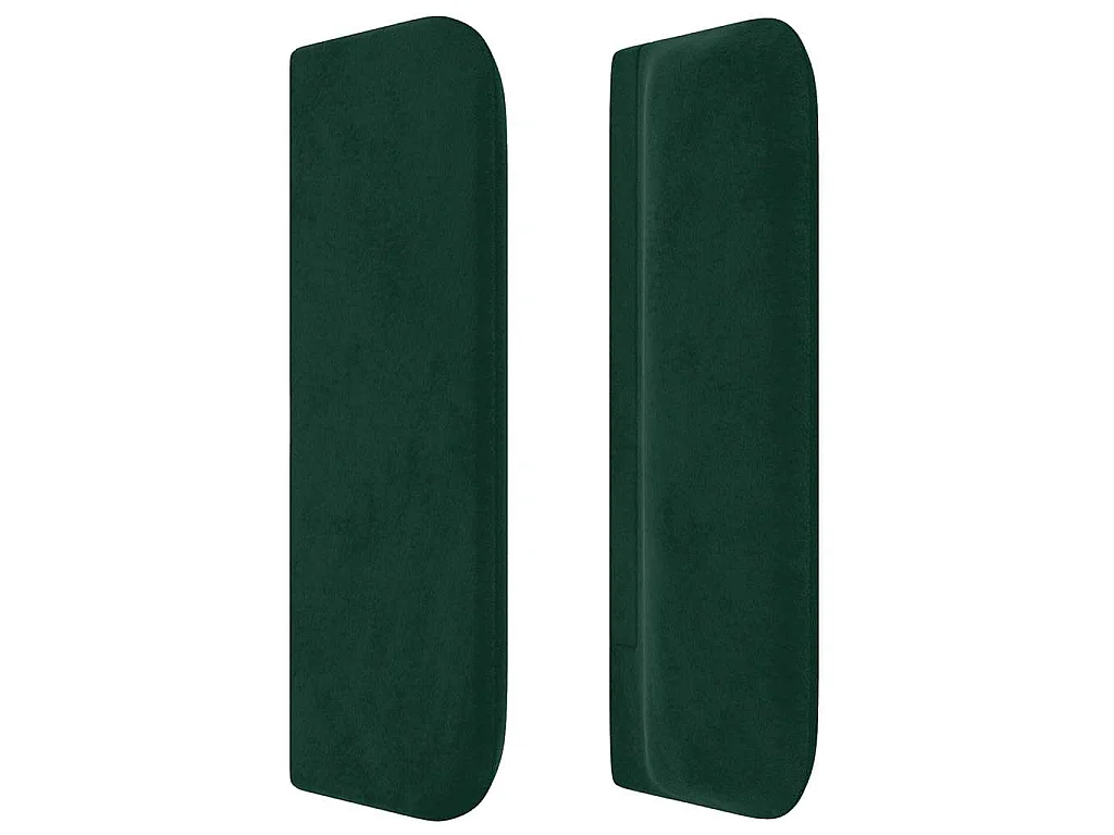 Cabecero de terciopelo verde oscuro 163x16x78/88 cm