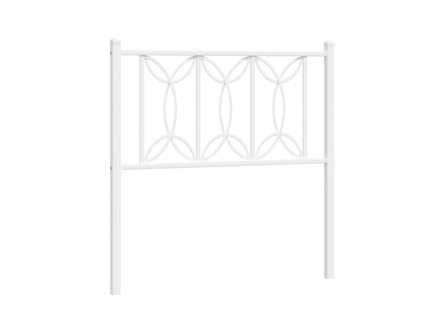 Hoofdbord 80 cm metaal wit