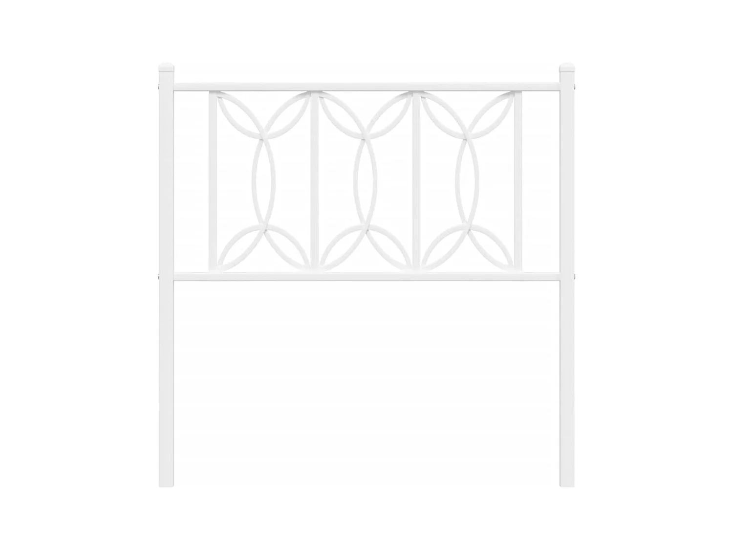 Hoofdbord 80 cm metaal wit