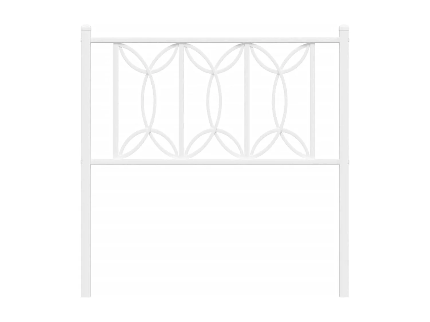Tête de lit métal blanc 80 cm