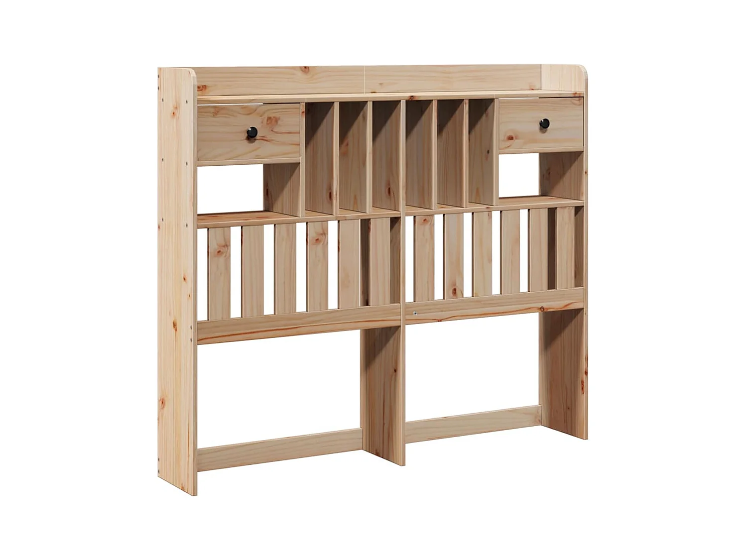 Tête de lit avec rangement 135 cm bois massif de pin