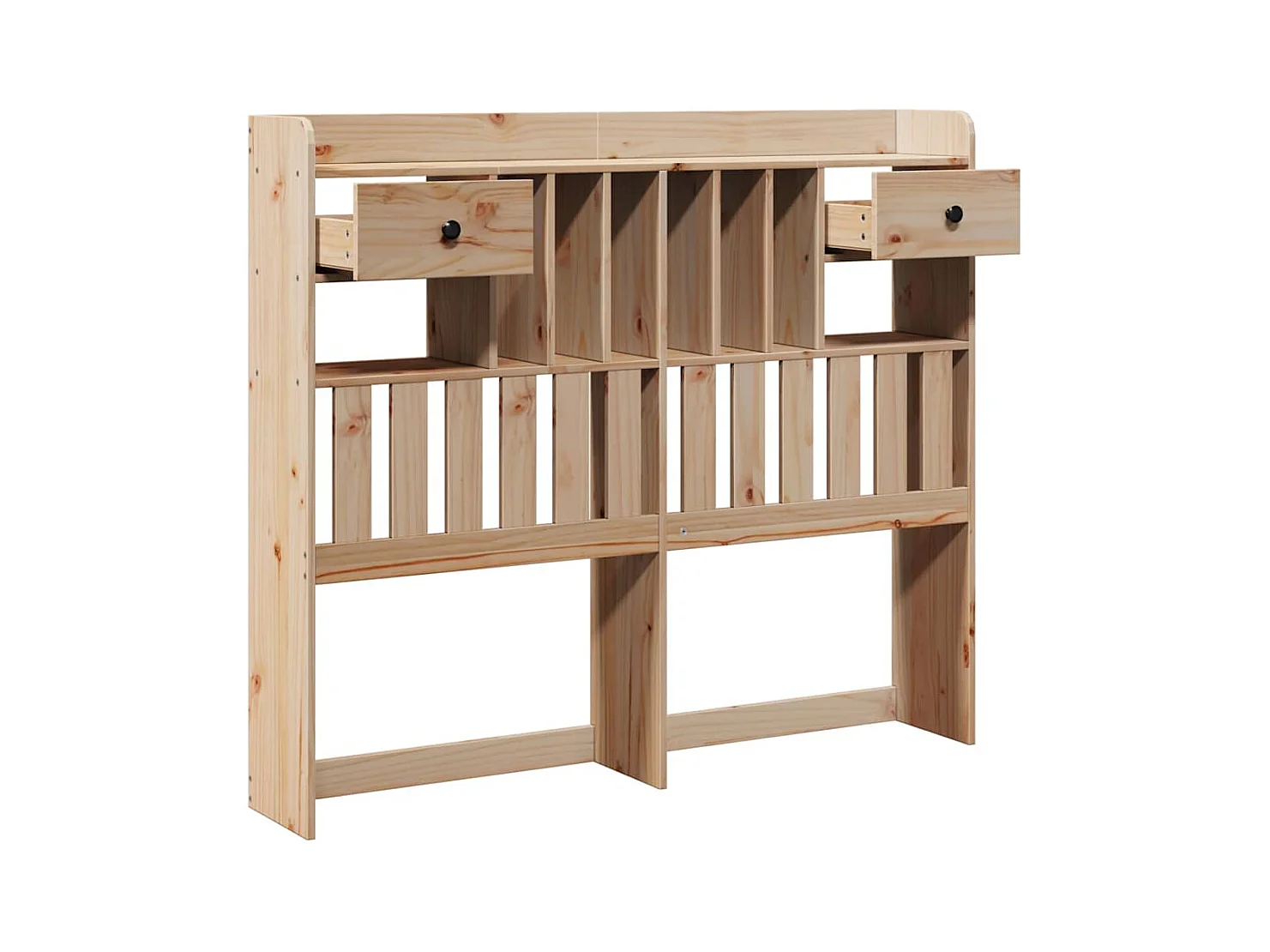 Tête de lit avec rangement 135 cm bois massif de pin