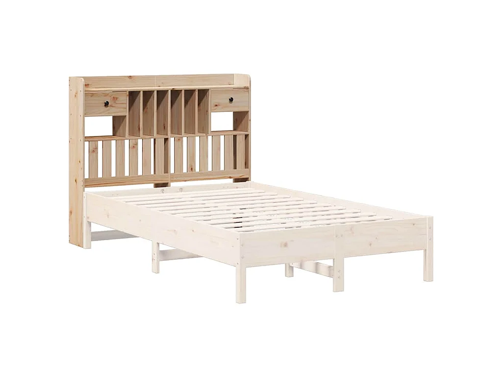 Tête de lit avec rangement 135 cm bois massif de pin