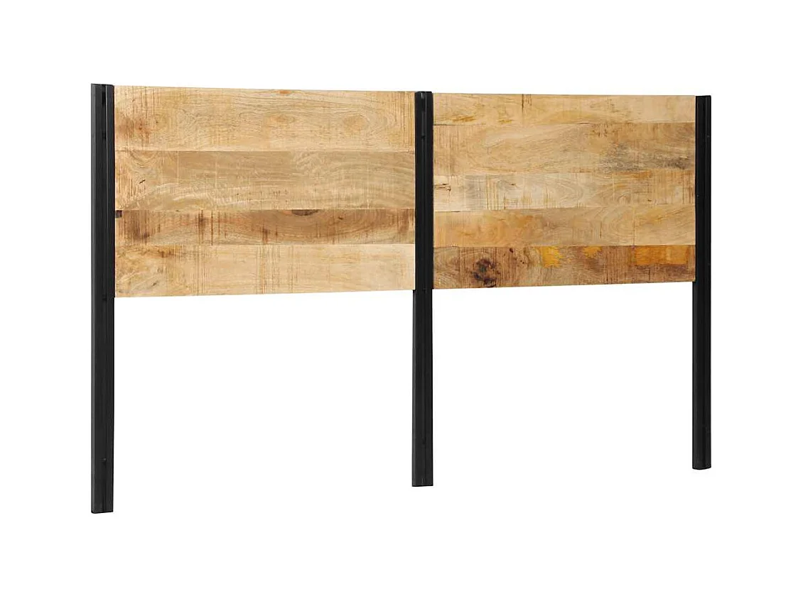 Testiera 180 cm in Legno Massello di Mango e Ferro