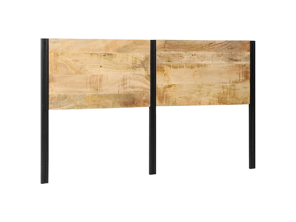 Testiera 180 cm in Legno Massello di Mango e Ferro