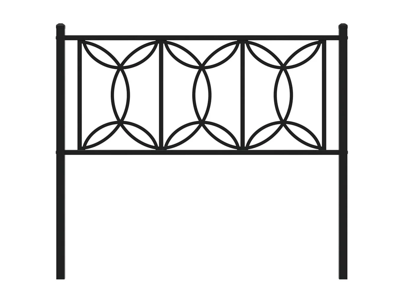 Testiera in Metallo Nero 107 cm