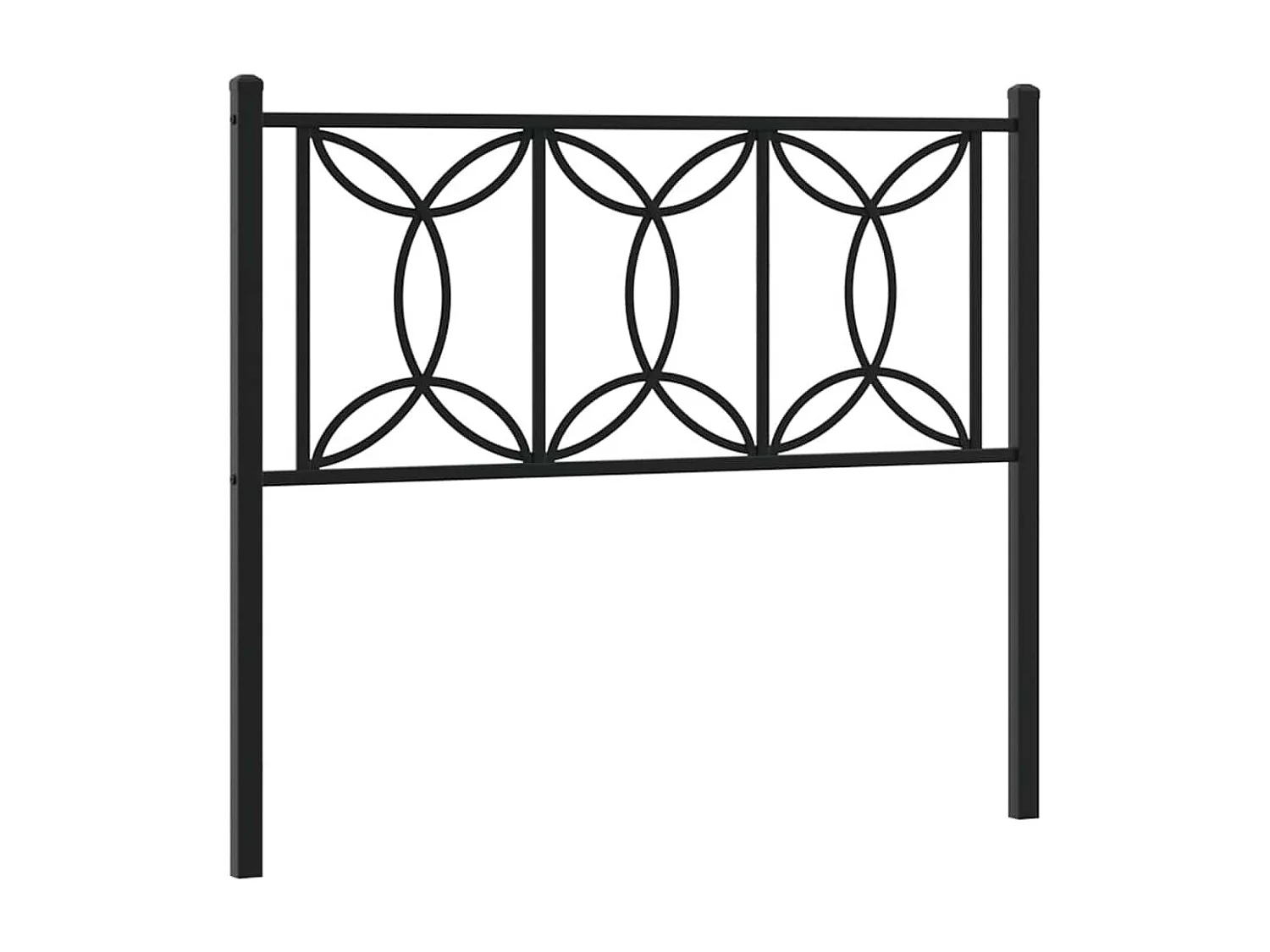 Testiera di Ricambio in Metallo Nero 107 cm