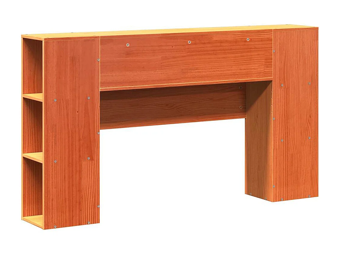 Hoofdbord met opbergruimte 150 cm massief grenenhout wasbruin