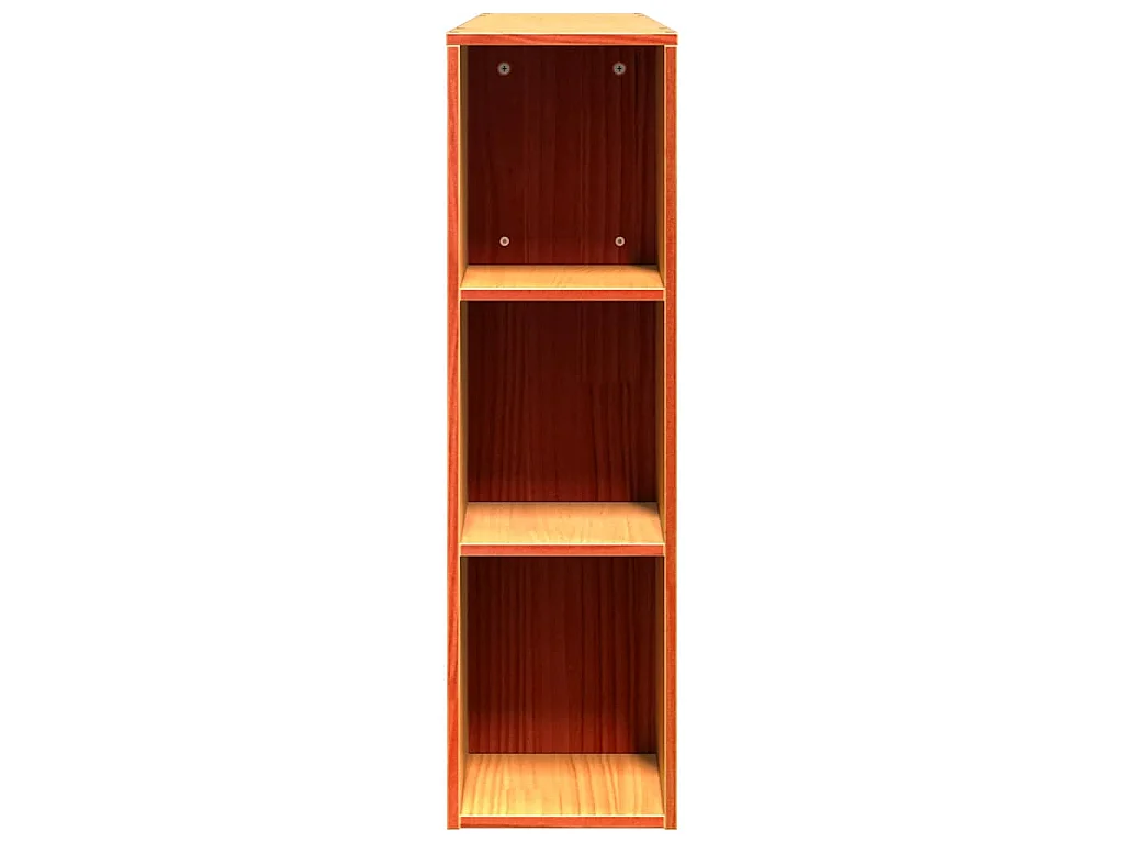Tête de lit avec rangement cire marron 150cm bois massif de pin