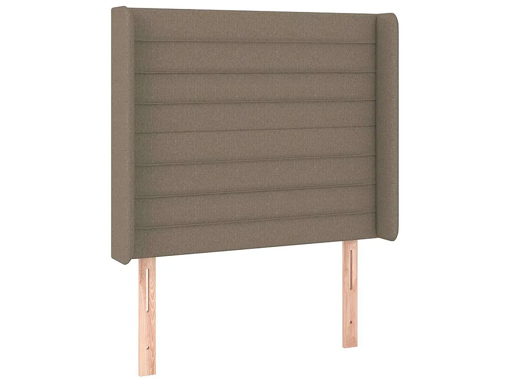 Tête de lit avec oreilles Taupe 93x16x118/128 cm Tissu