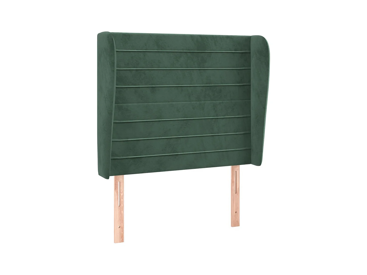 Tête de lit avec oreilles Vert foncé 93x23x118/128 cm Velours