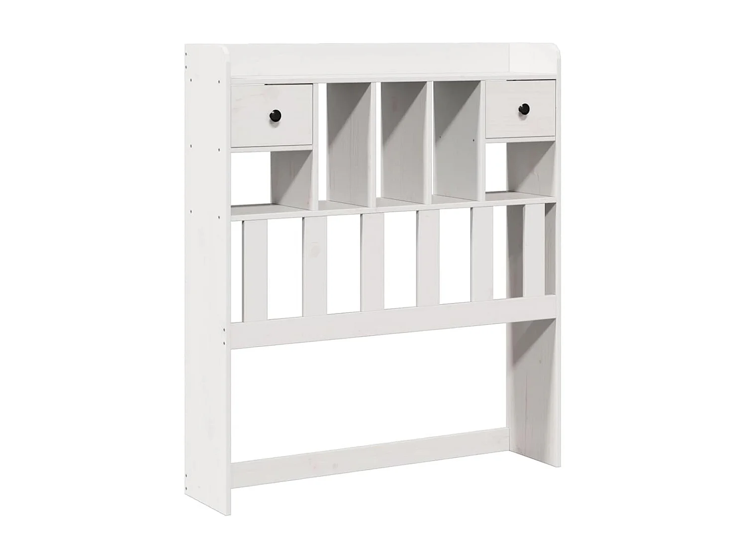 Tête de lit avec rangement blanc 100 cm bois massif de pin