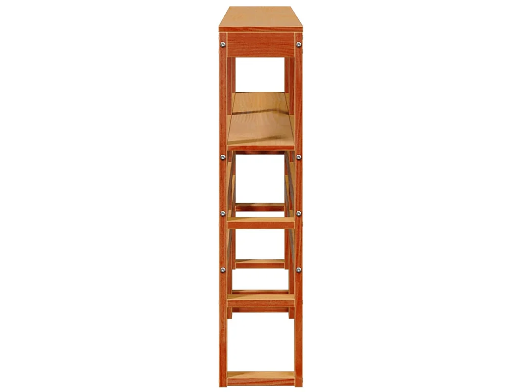 Tête de lit avec étagères marron cire 150 cm bois massif de pin