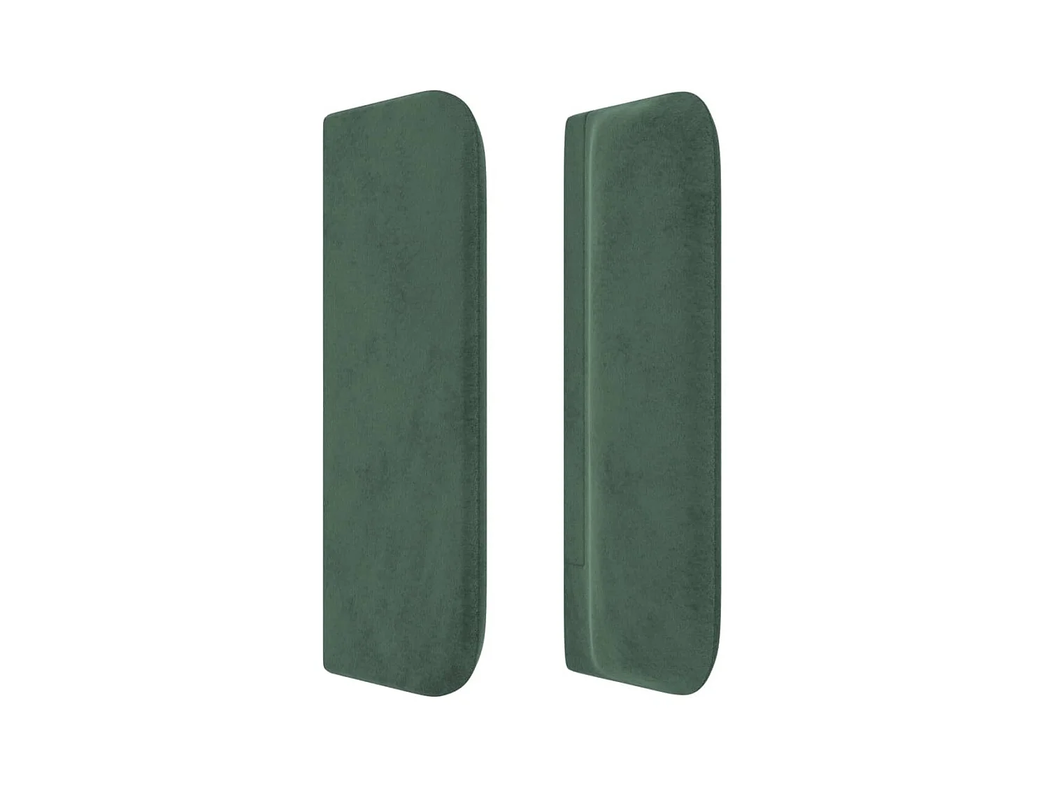 Tête de lit avec oreilles Vert foncé 203x16x78/88 cm Velours