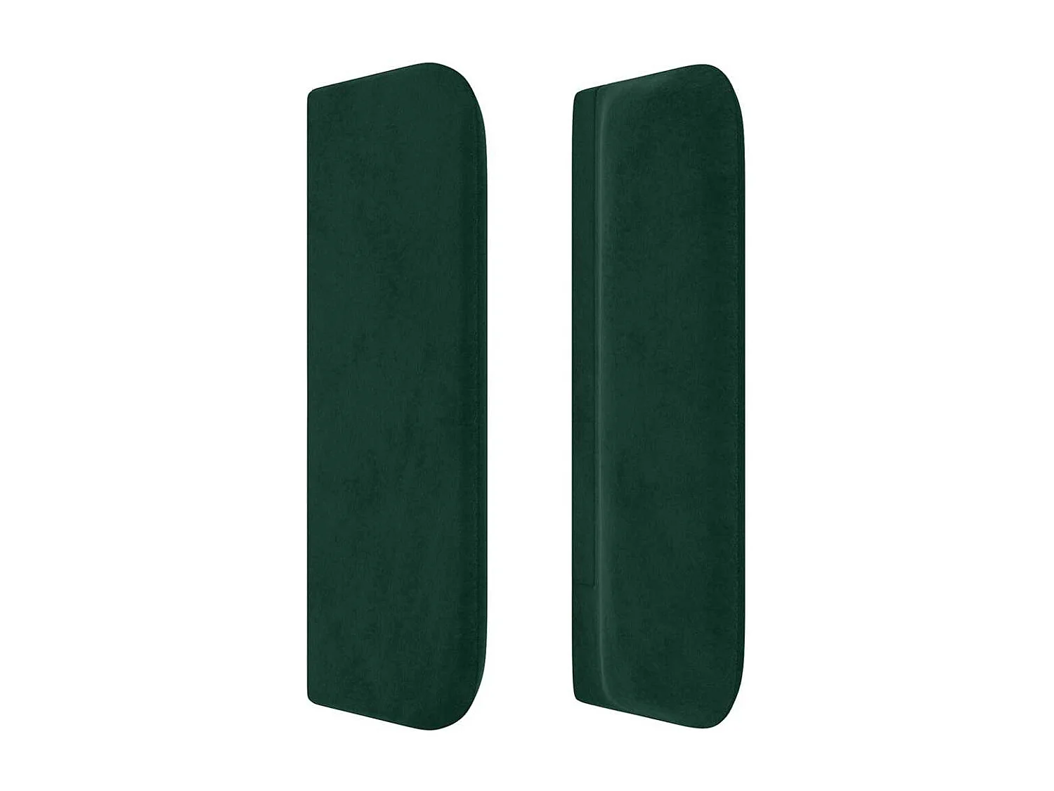 Tête de lit avec oreilles Vert foncé 203x16x78/88 cm Velours