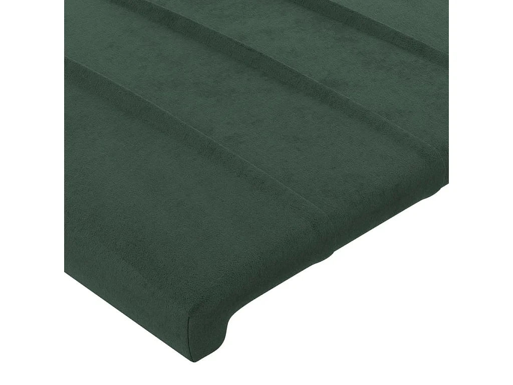 Testiera ad Orecchio Verde Scuro 203x16x78/88 cm in Velluto