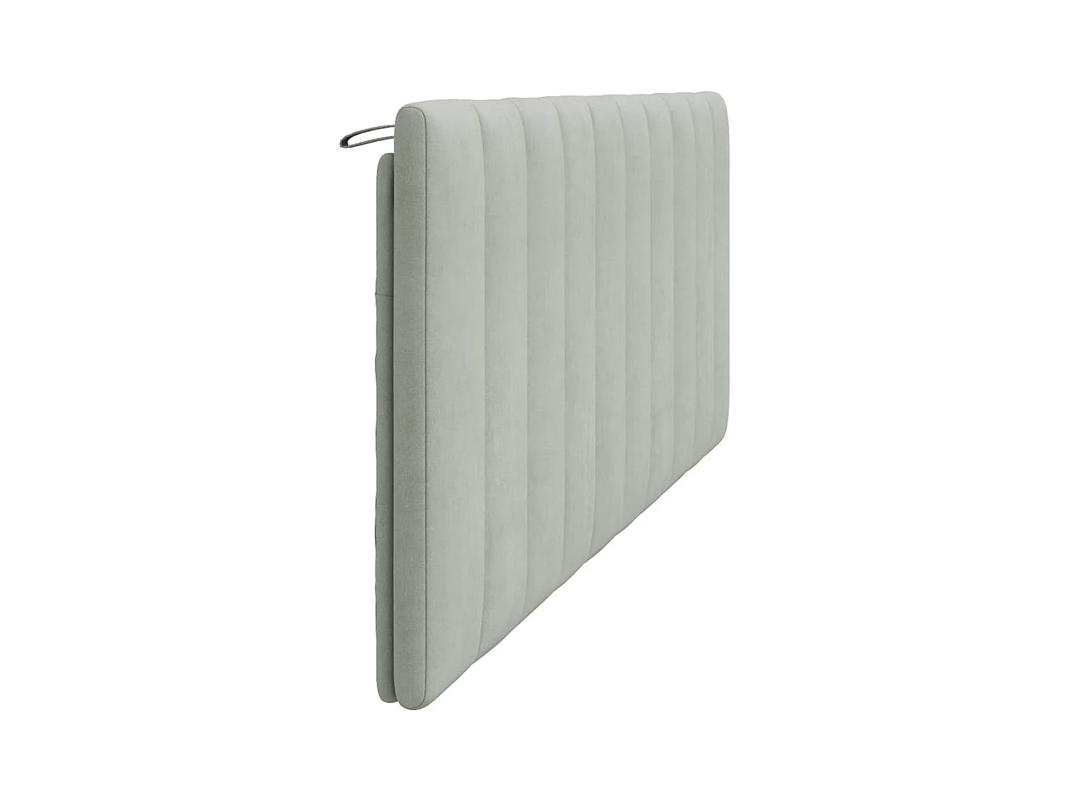 Kopfteil-Kissen "Hanko" Hellgrau 200 cm Samt