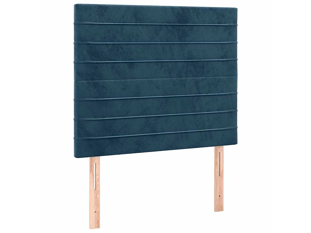 Tête de lit à LED Bleu foncé 90x5x118/128 cm Velours