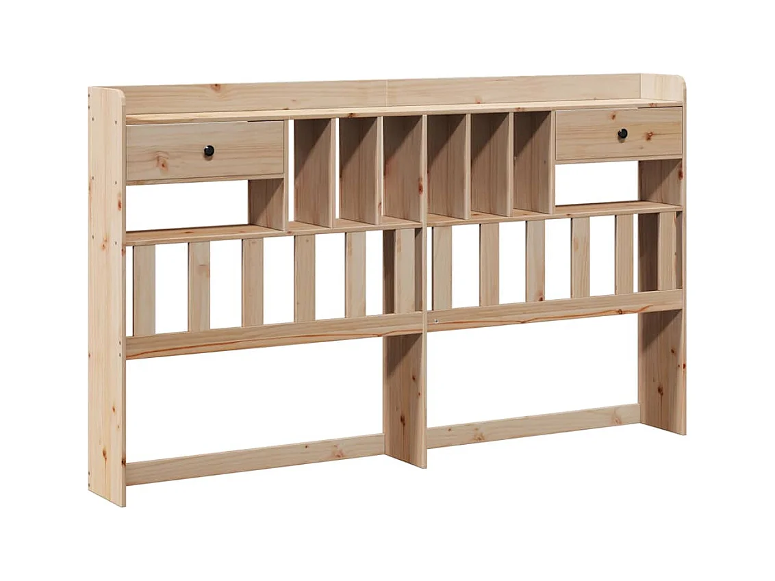 Tête de lit avec rangement 200 cm bois massif de pin