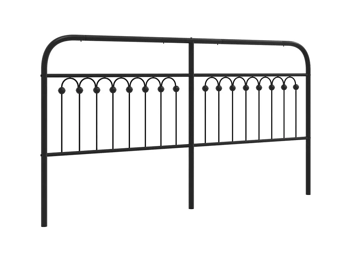 Hoofdbord 180 cm metaal zwart