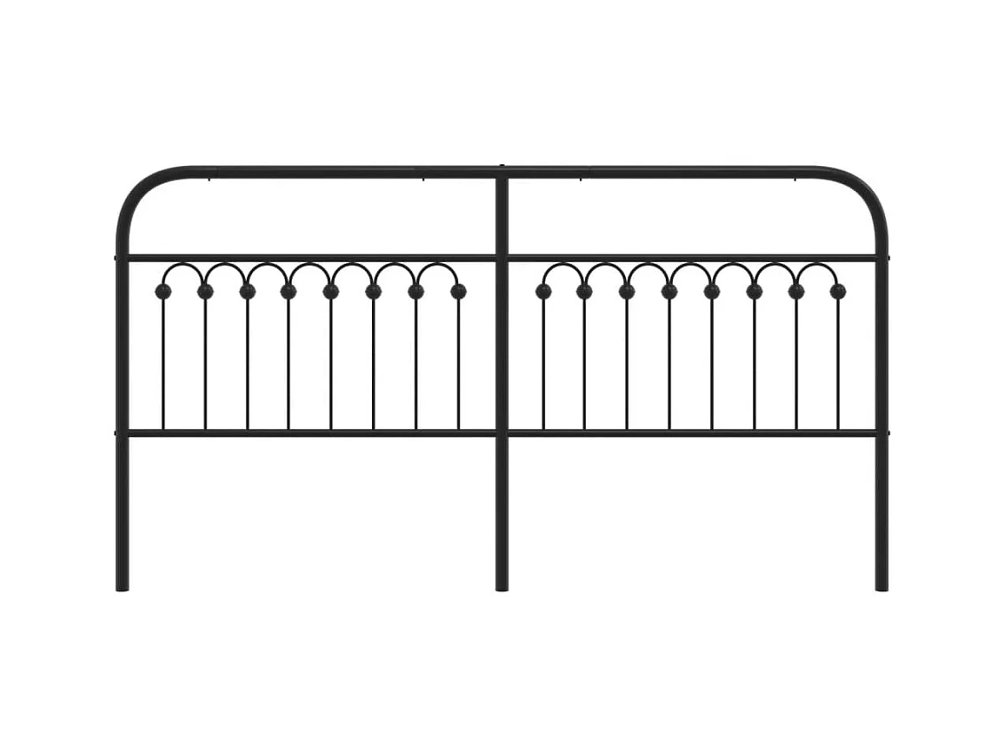 Hoofdbord 180 cm metaal zwart